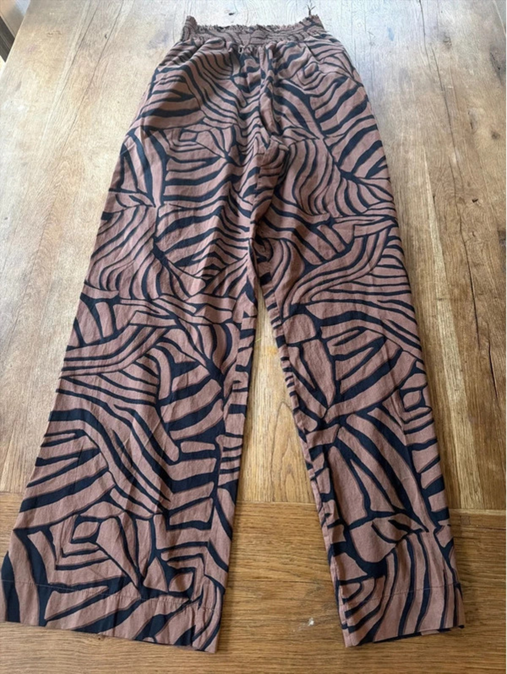 Rails Brown and Black Printed Wide-Leg Pants size XS